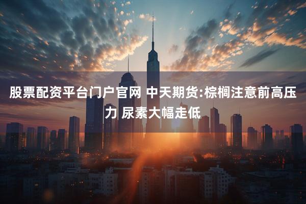 股票配资平台门户官网 中天期货:棕榈注意前高压力 尿素大幅走低